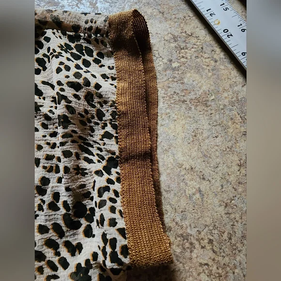 Intimately By Free People Animal Print Sheer Blouse Size S - Picture 5 of 10